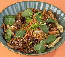 Удон с овощами в устрично-медовом соусе