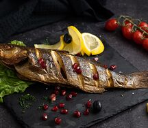 Сибас на углях