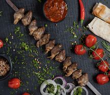 Куриные сердечки на углях