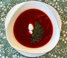 Борщ со сметаной