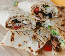 Шаурма с грибами и курицей