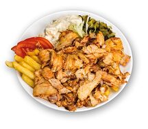 Шаурма на тарелке