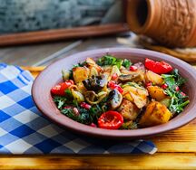 Оджахури с грибами