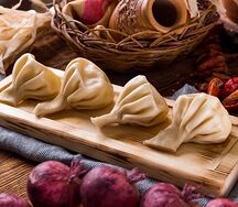 Хинкали с картофелем и сыром