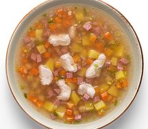 Суп гороховый с копченостями