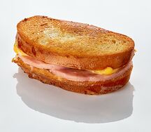 Гренки с ветчиной и сыром