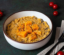 Чечевица с тыквой и грибами