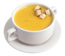 Сырный крем-суп с сухариками