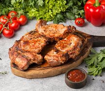 Шашлык из свиной корейки в лаваше