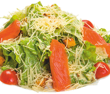 Салат цезарь с копченым лососем