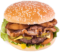 Чизбургер с беконом барбекю