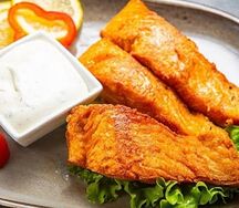 Семга на углях