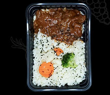 Рис с тушеной говядиной в кисло-сладком соусе