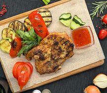 Цыпленок с овощами на гриле