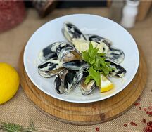 Мидии в сливочном соусе