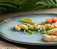 Креветки в соусе Васаби