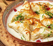 Костромские кундюмы с уткой и клюквой