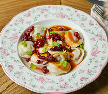 Пельмени-приплывушки с начинкой из оленины