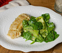 Судак по-пожарски с цитрусовой заправкой