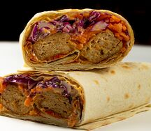 Двойной люля-кебаб из курицы в лаваше