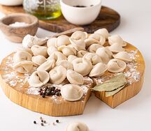 Домашние пельмени с говядиной и свининой