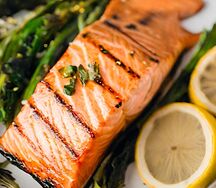 Шашлык из семги на мангале