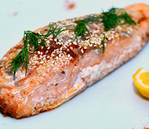 Семга в кунжуте