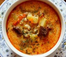 Суп из фасоли с говядиной