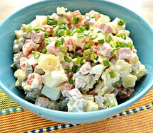 Салат Оливье с колбасой