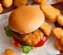 Бургер с наггетсами