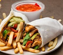 Шаурма с картофелем фри (свинина)