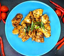 Ланч №8 Курочка в кисло-сладком соусе и Фунчоза с овощами