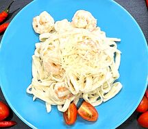 Удон с креветками