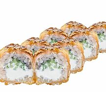 Горячий ролл Филадельфия темпура с огурцом