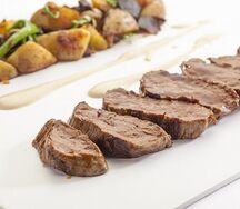 Говядина с картофелем и грибами