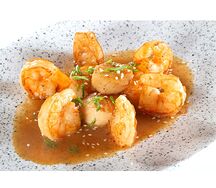 Морской гребешок с креветками