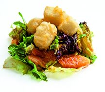 Салат из лосося с тофу