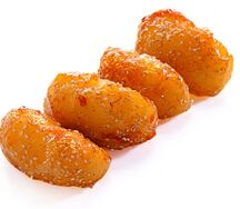 Фрукты в карамели