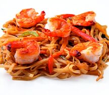 Удон с креветками