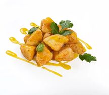 Хрустящие баклажаны с манго