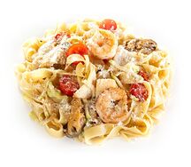 Феттучини с морепродуктами