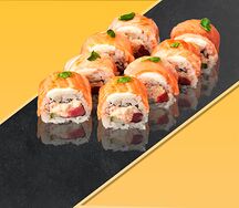 Roll Лосось и тунец с крабом №89