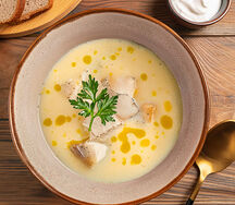 Суп рыбный с плавленым сыром