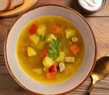 Суп картофельный с овощами