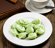 Курица в шпинатном тесте