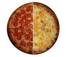 Выбрать две половинки