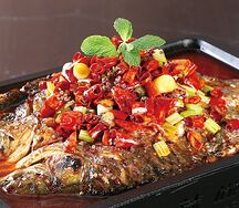 Запечённая рыба с острый перцем（M）