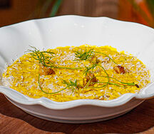 Ризотто с фуа-гра и белыми грибами