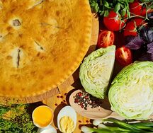 Осетинский пирог с капустой и яйцом