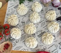 Хинкали с бараниной и говядиной